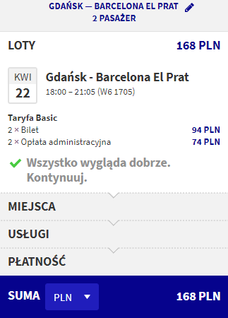 rezerwacja lotów z gdańska do barcelony