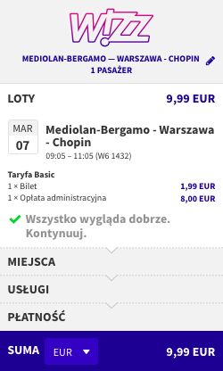 zarezerwuj lot do warszawy