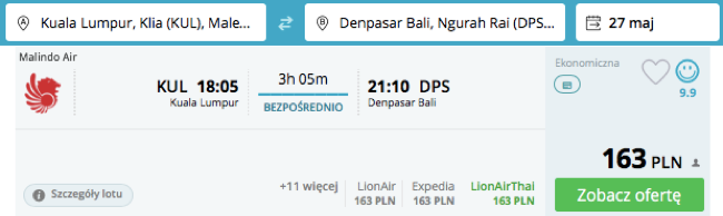 zarezerwuj lot na bali