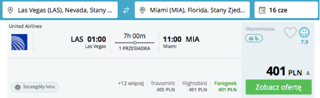 zarezerwuj lot do miami