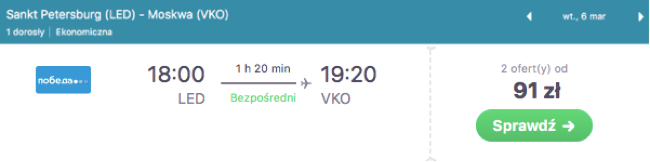 zarezerwuj lot do moskwy