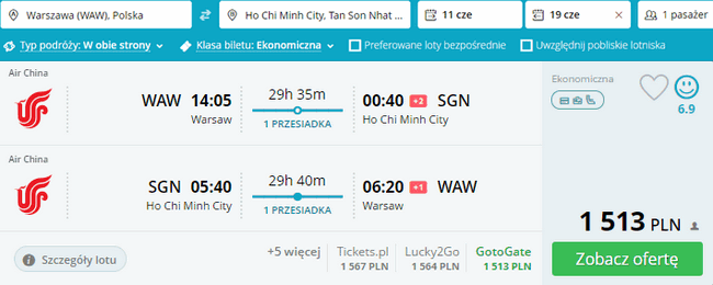 rezerwacja lotów do Wietnamu
