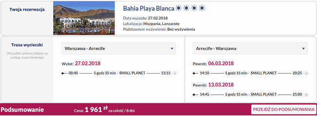 wczasy na Lanzarote