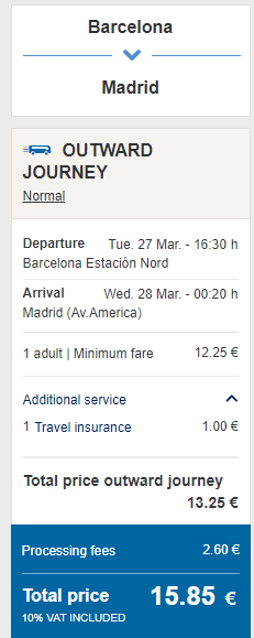 alsa przejazd z barcelony do madrytu