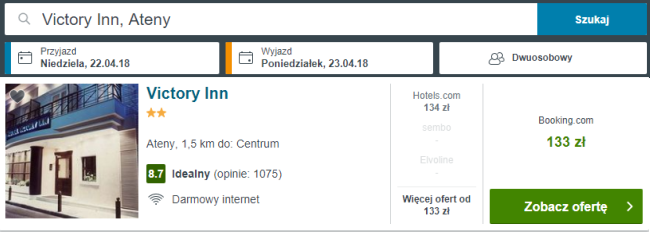 Rezerwacja hotelu w Atenach