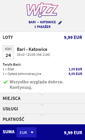 Rezerwacja przelotów z Bari do Katowic