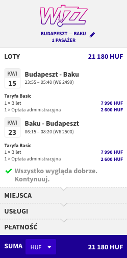 zarezerwuj lot do baku