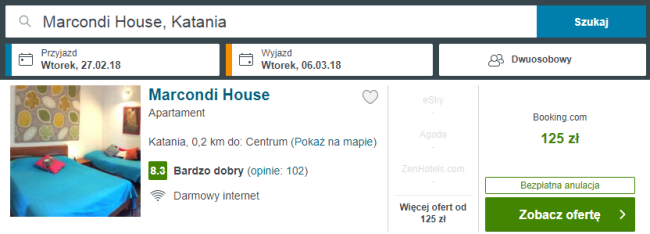 katania nocleg