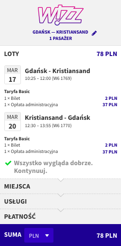 zarezerwuj lot do Kristiansand