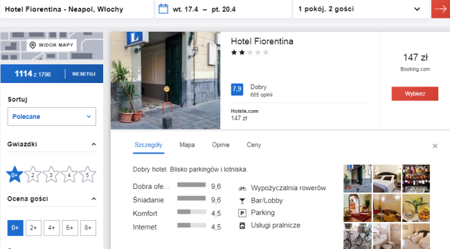 Rezerwacja Fiorentina Hotel