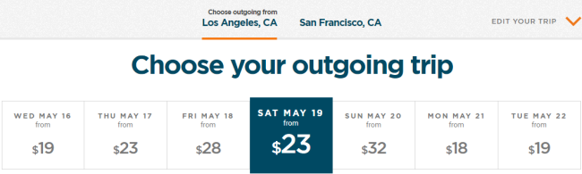 Rezerwacja przejazdów z Los Angeles do San Francisco