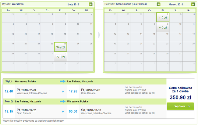 rezerwacja lotów z warszawy na gran canarię
