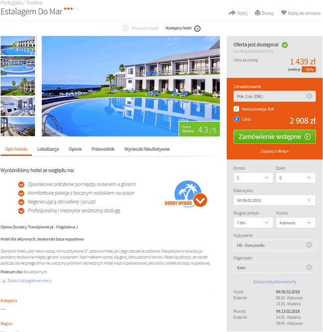 rezerwacja wczasów na Maderze