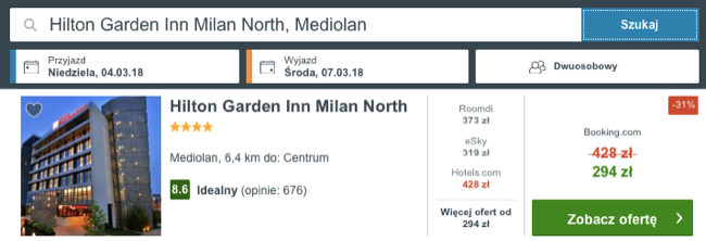zarezerwuj hotel w mediolanie