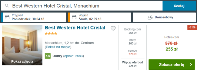 Rezerwacja hotelu Best Western Cristal