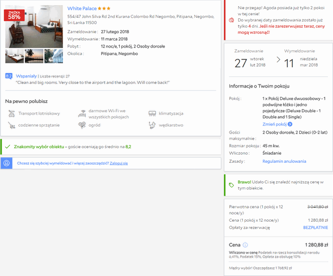 noclegi na Sri Lance