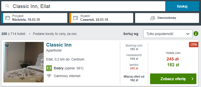 rezerwacja noclegów w izraelu
