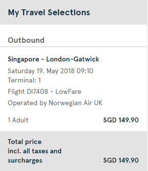 Rezerwacja przelotów z Singapuru do Londynu