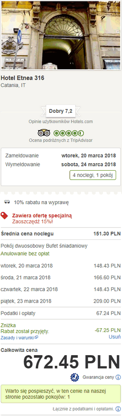 noclegi w Katanii