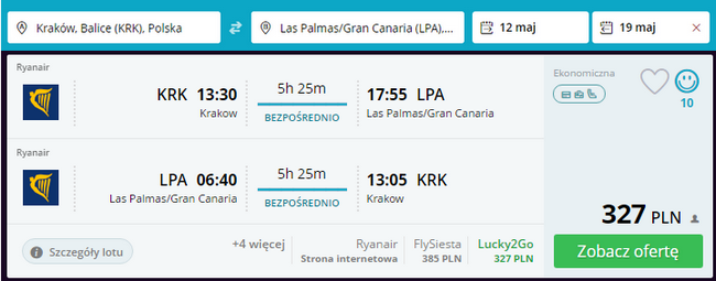 rezerwacja lotów na gran canarię