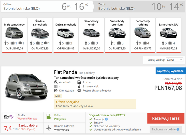 auto toskania wypożyczenie