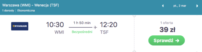 zarezerwuj lotdo wenecji