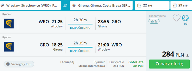 rezerwacja lotów z wrocławia do girony