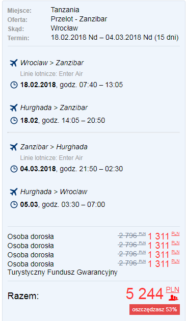 rezerwacja lotów na zanzibar