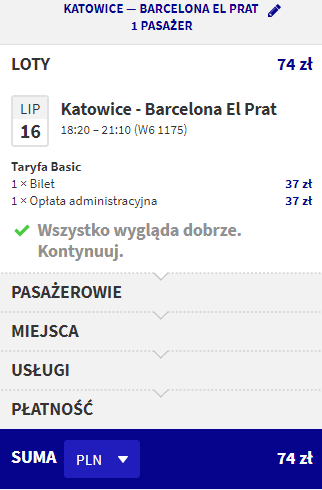 rezerwacja lotów z katowic do Barcelony