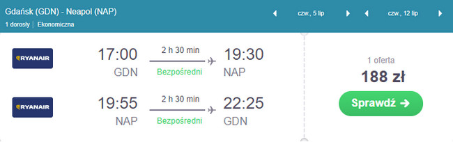 rezerwacja lotów do Neapolu