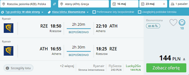 rezerwacja lotów do Aten
