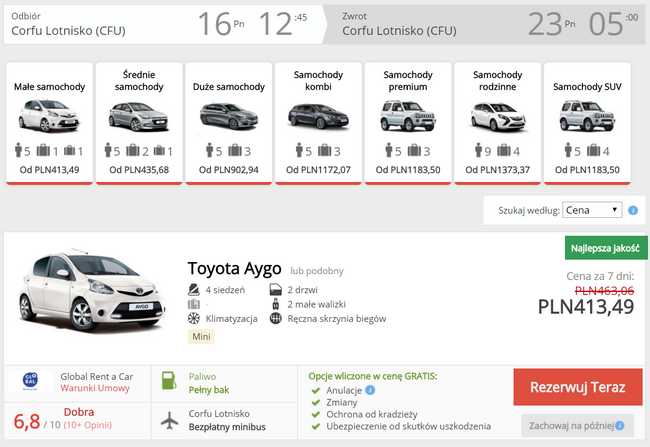 auto na korfu