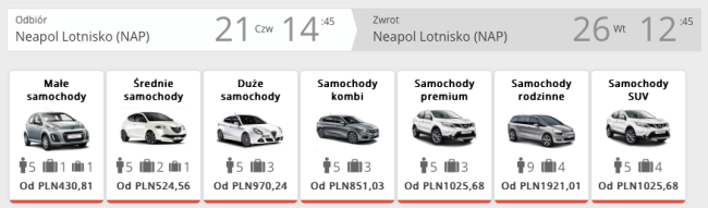 auto w neapolu