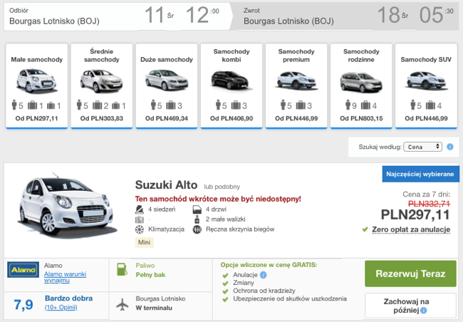 zarezerwuj auto w boj