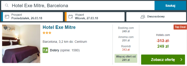 Rezerwacja obiektu w Barcelonie