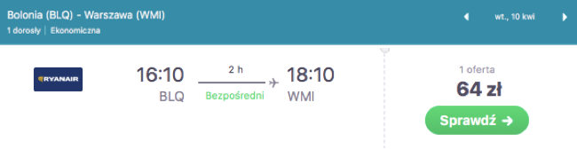 zarezerwuj lot do warszawy