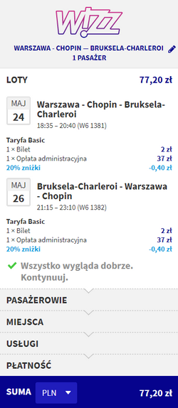 tanie loty do charleroi