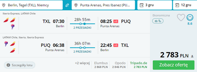 rezerwacja lotów z berlina do chile