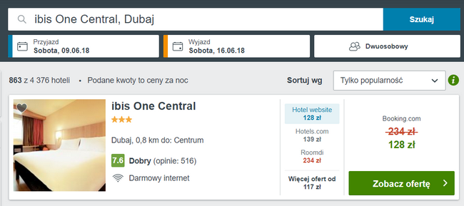 dubaj spanie