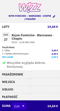 zarezerwuj lot do warszawy