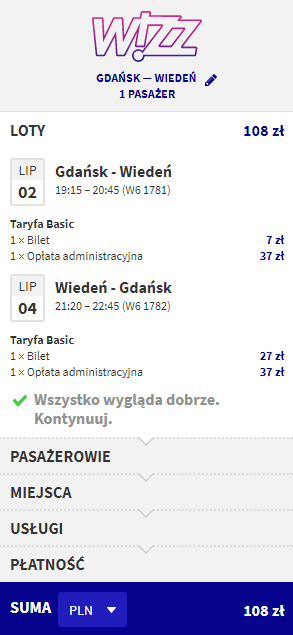 Rezerwacja przelotów z Gdańska do Wiednia