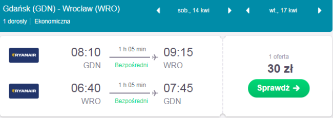 rezerwacja lotów z gdańska do wrocławia