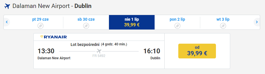 Ryanair Turcja