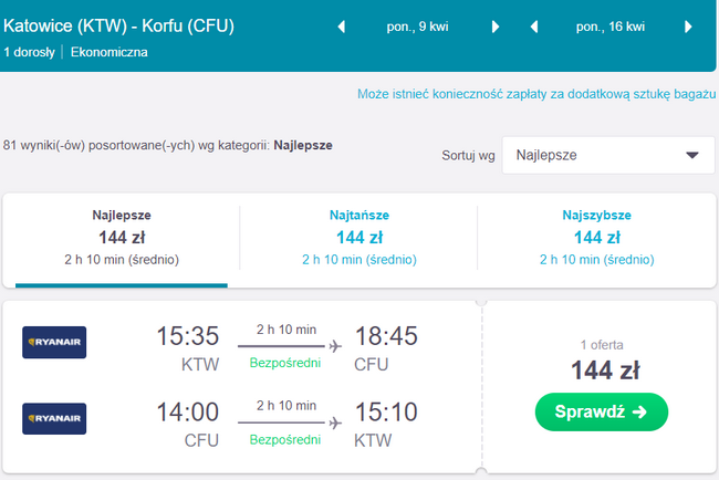 korfu z katowic