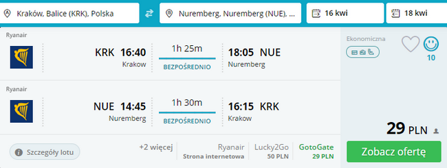 rezerwacja lotów z krakowa do norymbergi
