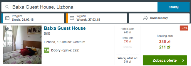 lizbona noclegi