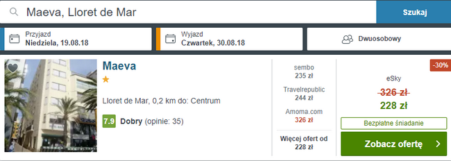 noclegi w Lloret de Mar