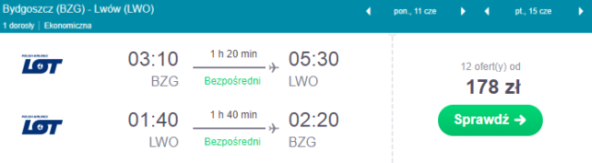 lwów loty