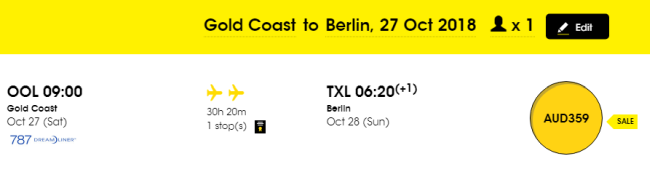 Rezerwacja przelotów z Gold Coast do Berlina