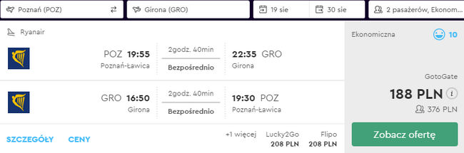 rezerwacja lotów do Girony